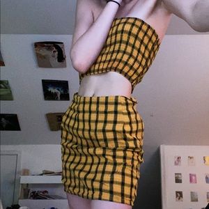 Plaid Two Piece Set